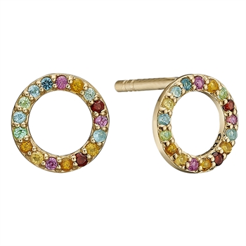 Christina Collect Gold-plated sterling silver World Goals Beautiful stud earrings, also available in silver, model 671-G82